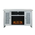 thumbnail image 2 of TV Stand with Electric Fireplace and Acrylic Faux Diamond, Silver, 2 of 5