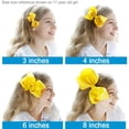 thumbnail image 3 of Paquete de 20 lazos para el pelo para niñas de Fable, pinzas para el pelo de cocodrilo de lino y algodón o accesorios para el pelo hechos a mano neutros para niñas pequeñas (4 pulgadas) JM, 3 of 5