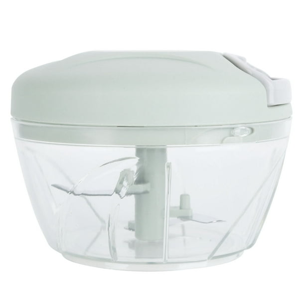 Cortador de verduras con cordón, picadora manual de frutas y carne, accesorio de cocina, 500 ml, color verde