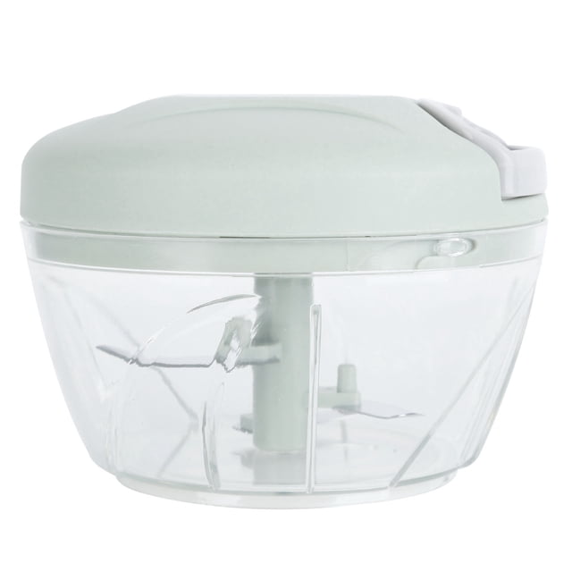 Cortador de verduras con cordón, picadora manual de frutas y carne, accesorio de cocina, 500 ml, color verde