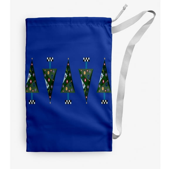 Simply Daisy Crazy Christmas 18 x 29 inch Blue Laundry Bag
