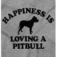 thumbnail image 2 of Happiness Loving A Pitbull Rescue Dog Men's Graphic T Shirt Tees Brisco Brands L, 2 of 4