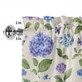 thumbnail image 4 of Valances for Windows, Purple Hydrangeas Light Filtering Window Treatment Valances for Living Room/Bedroom/Bathroom Windows, Botanical Garden Florals Retro 42"x 12" Rod Pocket Kitchen Curtains, 4 of 9