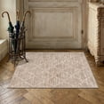 thumbnail image 2 of BERTHMEER 2'x3' Small Area Rugs for Entryway Laundry Bathroom Bedroom Entrance Geometric Checkered Rhombus Pattern Rugs Dorm Brown Non Slip Washable Modern Contemporary Carpets, 2 of 6