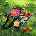 thumbnail image 6 of Cute Colorful Flower Picnic Blanket Waterproof Outdoor Beach Blanket Hand-held Pad Suitable for Travel, Camping, Beach, Family Gatherings, 6 of 8