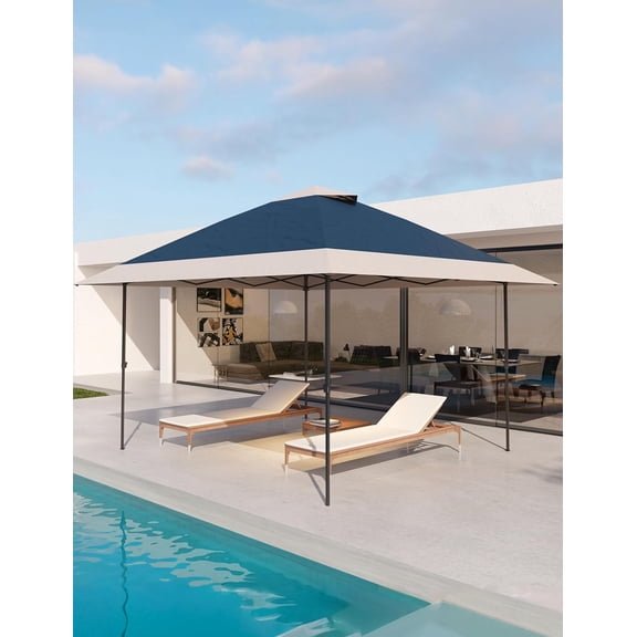 13 x 13 Height Adjustable Instant Canopy Tent with Double Roof, Portable Gazebo Cover for Patio, Garden and Backyard