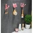 thumbnail image 3 of Three-piece set with letter-folding hidden wall-mounted coat hook (pink), children's wall-mounted coat hook, scarf-hanging coat hook, wallet, key, hat,, 3 of 5