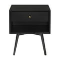 thumbnail image 5 of Walker Edison Mid Century Modern 1 Drawer Nightstand, Black, 5 of 21