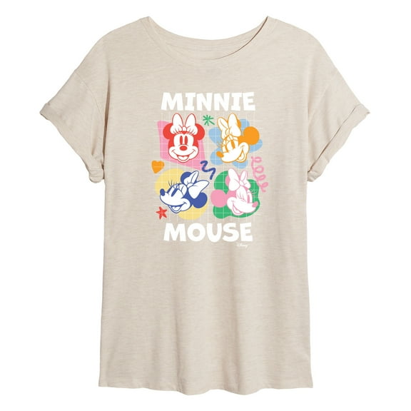 Disney - Minnie Mouse - Photo Grid - Juniors Ideal Flowy Muscle T-Shirt