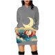 thumbnail image 2 of WILLBEST Sudaderas de Mujer, Vestido Navideño, Vestido de Noche de Mujer, Sudadera Navideña de Moda con Capucha y Bolsillo Tipo Bolso, Sudadera Estampada, Falda de Moda Mediana, 2 of 4