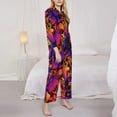 thumbnail image 4 of Disketp Pajamas Set Long Sleeve Sleepwear Womens Button Down Nightwear Pj Sets-Skull, 4 of 9