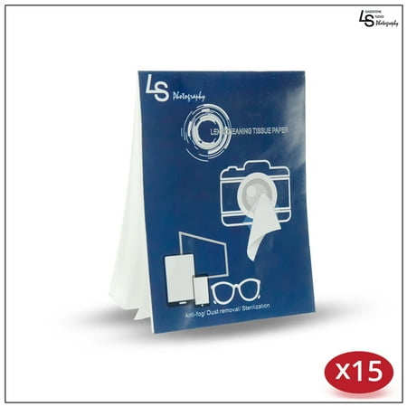 15 Booklets of Cleaning Paper Tissue for Camera Lenses & Accessories 50 Sheets Each Booklet (750 Sheets Total) by Loadstone Studio WMLS1237
