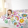thumbnail image 4 of Feelyou Peace and Love Twin Comforter Sets, Groovy Butterfly Stars Bedding Set, 2-Piece, 4 of 8