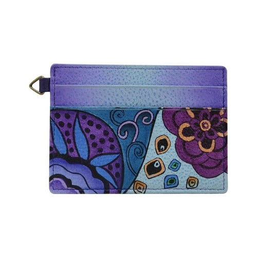Anna by Anuschka Hand Painted Leather Womens Credit Card CASE