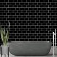 thumbnail image 7 of Dcor WOW 41004  Peel & Stick Backsplash, (8) 12x12-inch Sheet Covers 8 Sq Ft, Black Subway Back Splash Tile White Grout, 7 of 7