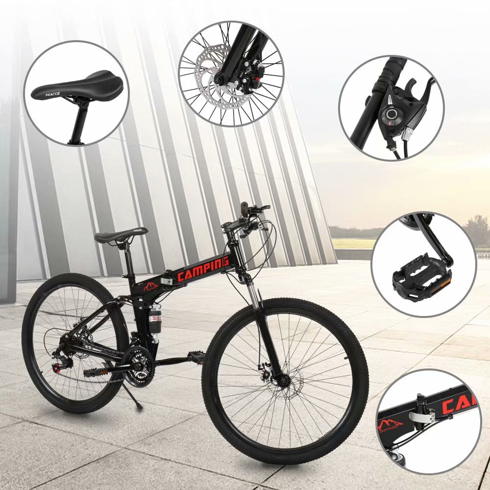 26 Inch 21 Speed Curved Handle Disc Brake Full Suspension Offroad Bicycles with High-Tensile Frame Outdoor Sports Suitable for Men Women Cycling Enthusiasts MTB QQtangYA Adult Mountain Bike 