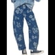 thumbnail image 2 of Vaqueros Rectos, Holgados, Informales, de Tiro Medio y Pierna para Mujer, Estilo Boyfriend Y2K, Pantalones Cortos de Mezclilla Flores Azules XXL, 2 of 8
