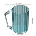 thumbnail image 2 of Plastic Toothbrush Cup - Scandinavian Bathroom Vanity Accessory, Tall Ridged Texture, Wide-Mouthed Design with Integrated Handle, Blue, JKODE, 2 of 8