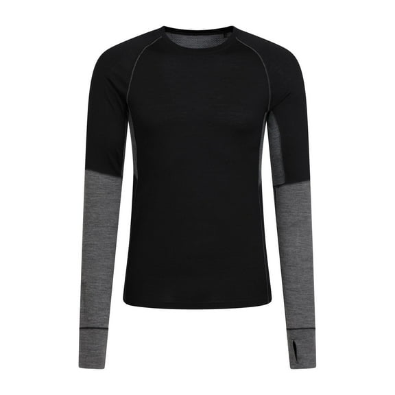 Mountain Warehouse Mens Ultra Merino Wool Round Neck Base Layer Top