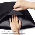 thumbnail image 7 of QCQHDU Silk Pillowcase for Hair and Skin, Mulberry Silk Pillow Cases Standard Size Set of 2 Pack, Super Soft Pillow Case with Envelope Closure Gifts for Women Men (20'' x26'', Black), 7 of 7