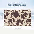 thumbnail image 4 of Horizontal Microfiber Absorbent Bath Towel 52×32in Household Blanket For Quick Drying Beach School Outdoor Travel Travel Dark Brown Cow Pattern, 4 of 8