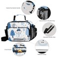 thumbnail image 3 of FORMRS Student Lunch Bag Insulated Reusable Cooler Box with Zipper Pockets, Simple Cartoon Snowmen, 3 of 9
