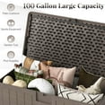 thumbnail image 6 of Costway Storage Box with Lockable Design & Gas Strut Handle 2 Person Bench Garden Organizer, 6 of 11