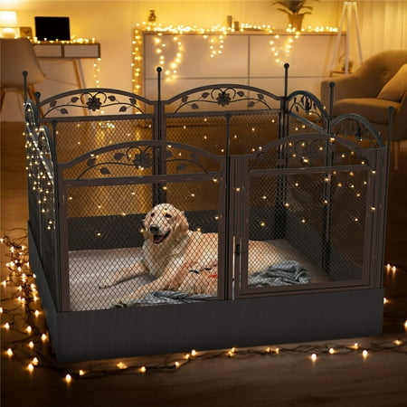 Bingopaw Dog Whelping Pen Box Large Heavy Duty Indoor Pet Whelping Playpen Cage with Waterproof Fertility Mat Outdoor Garden Puppy Play Exercise Fence for Dogs Cat Rabbit 126x126x80cm Walmart