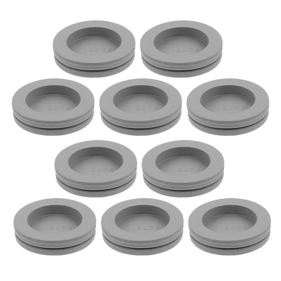 ROSENICE 10Pcs Air Conditioner Drain Plug Small Rubber Stoppers Round Grey 0.75X0.75X0.24in