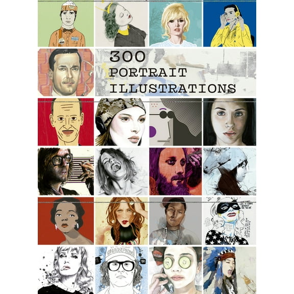 300 Portrait Illustrations, (Hardcover)