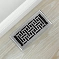 thumbnail image 3 of Decor Grates AJH410-NKL Oriental Floor Register, 4x10 Inches, Brushed Nickel Finish, 3 of 6