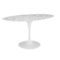 thumbnail image 2 of Modway Lippa 60" x 35" Oval Modern Artificial Marble Dining Table in White, 2 of 4