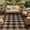BLACK COFFEE, variant on DEORAB Outdoor Rug 5'x 8' Polypropylene Surface Washable UV-Resistant Carpet Patio Deck Porch,Black & Coffee