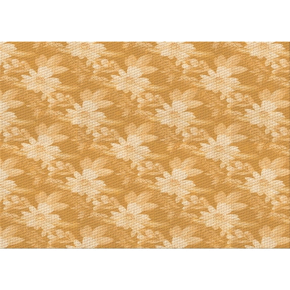 Ahgly Company Machine Washable Indoor Rectangle Transitional Chrome Gold Yellow Area Rugs, 2' x 4'