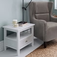 thumbnail image 2 of Trent Home Wood 20" Rectangle Transitional End Table in White, 2 of 9