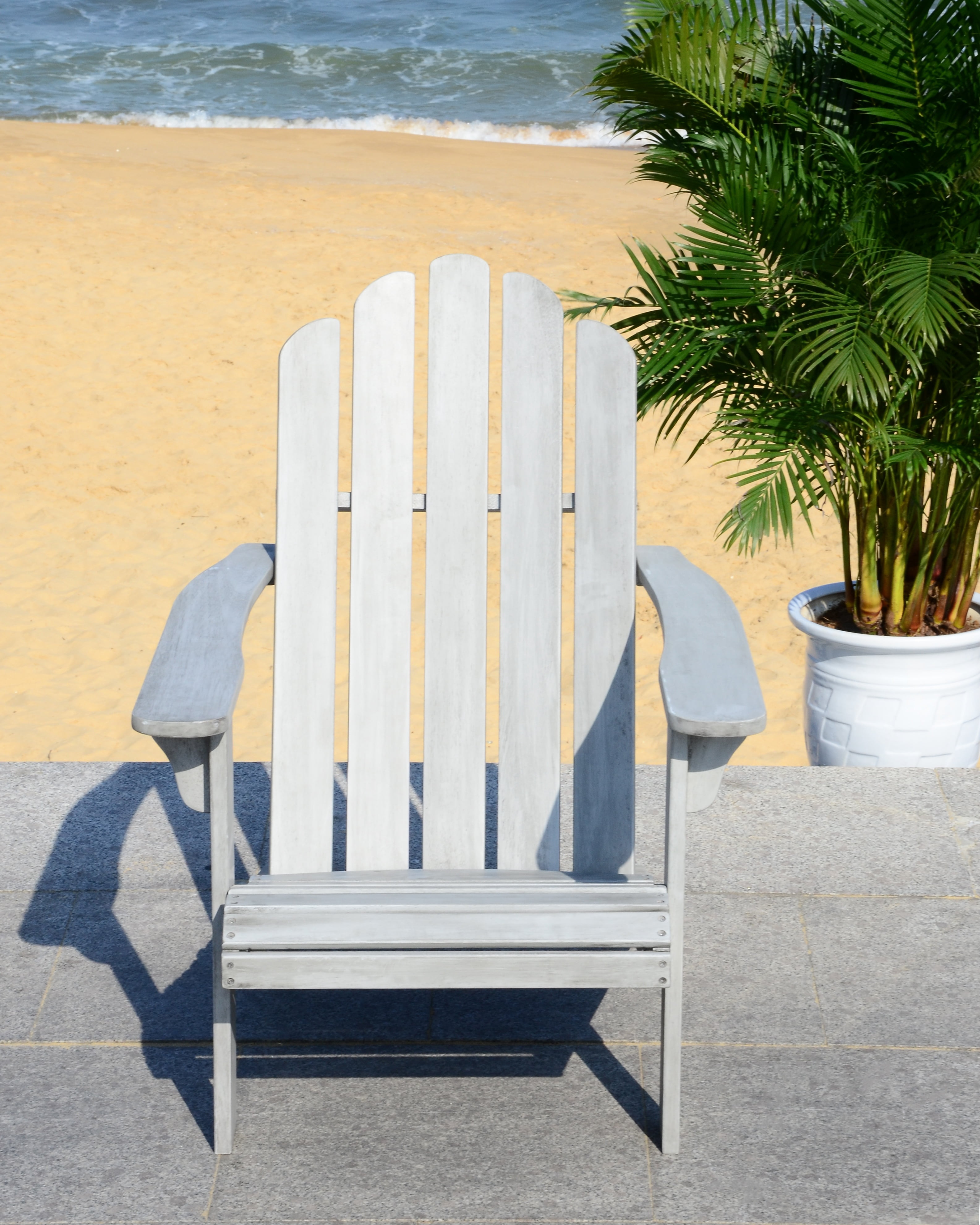 Safavieh Topher Outdoor Patio Nautical Adirondack Chair - Grey Wash