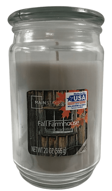 Mainstays Fall Farmhouse Single-Wick jar Candle, 20 oz.