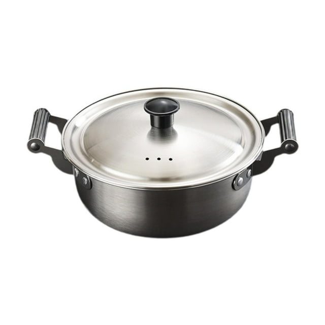 Siruishop Casserole à Ramen Coréenne Casserole pour Nouilles Maison Casserole de Cuisson Casserole de Fruits de Mer pour Camping Randonnée Oeufs 20 cm