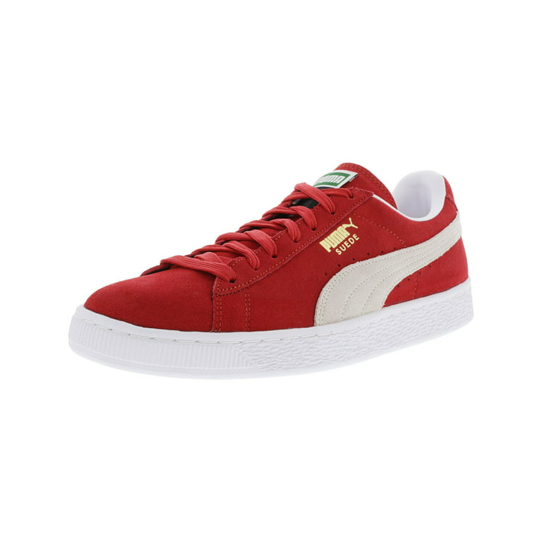 Puma Men's Suede Classic + High Red White Ankle-High Fashion Sneaker - 8.5M - Walmart.com