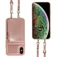 thumbnail image 3 of Nalacover RFID Blocking Wallet Case for iPhone XS Max, Shockproof PU Leather Magnetic Button Zipper Purse Card Slots & Kickstand Crossbody Phone Case with Shoulder & Wrist Strap,Rosegold, 3 of 12
