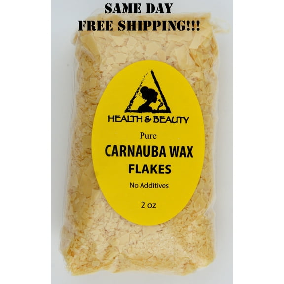 CARNAUBA WAX - T1 ORGANIC FLAKES BRAZIL PASTILLES BEADS PREMIUM 100% PURE 2 OZ