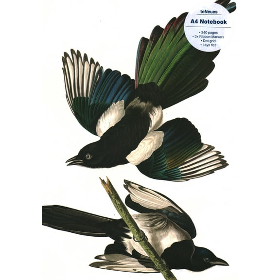 Magpies, James Audubon A4 Notebook (General merchandise)