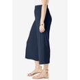 thumbnail image 4 of Jessica London Women's Plus Size Everyday Stretch Knit Wide Leg Crop Pant, 4 of 4