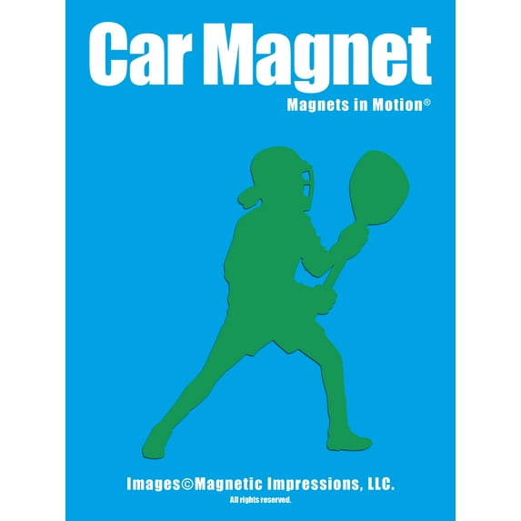 Magnets in Motion Lacrosse Goalie Female Car Magnet Green