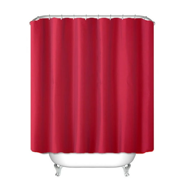 Esaierr Polyester Waterproof Shower Curtain , Solid Color Bathroom