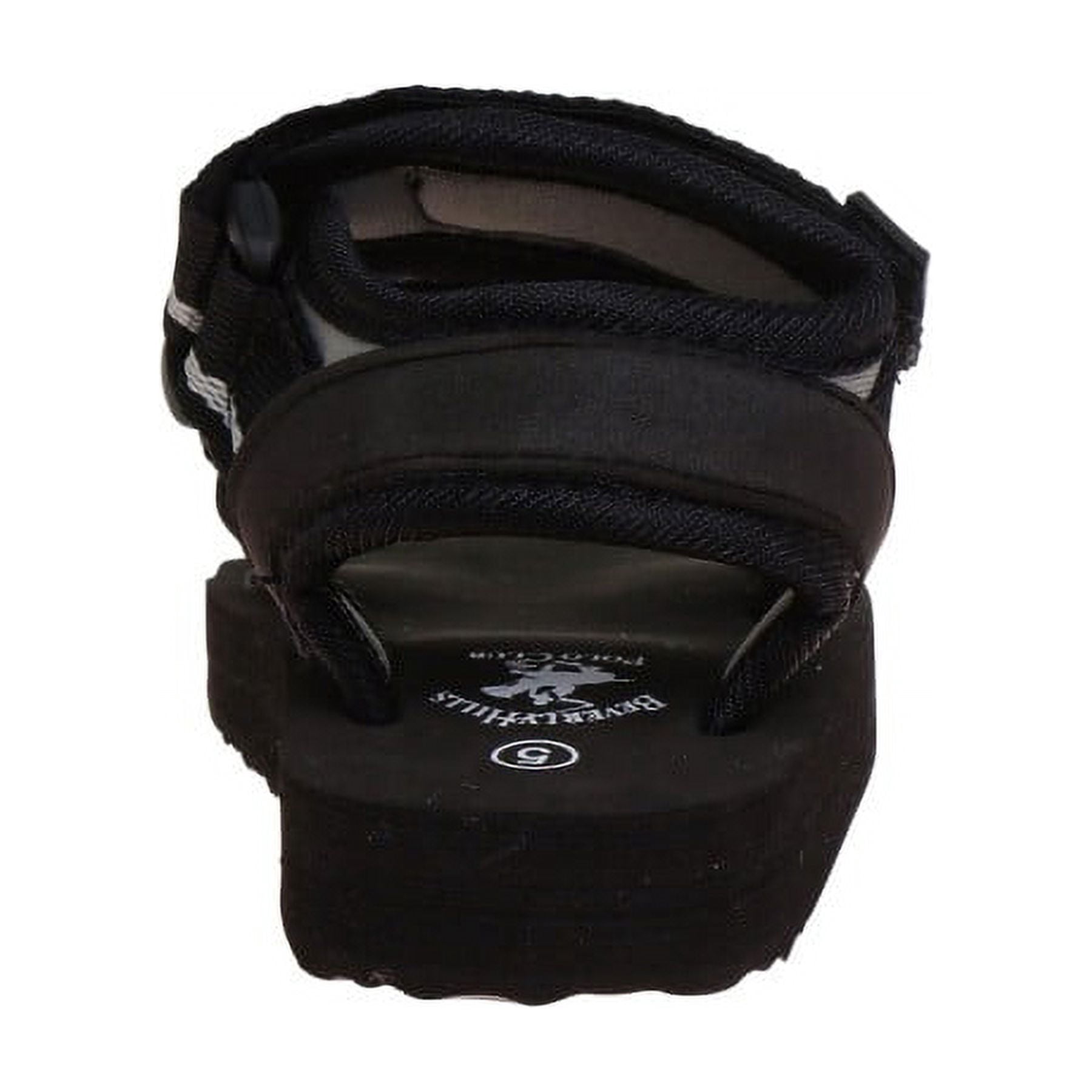 Beverly Hills Polo Club Toddler Sport Sandals for Little Boys Is A Perfect Pick for Family Outings, Black Grey, 6