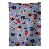 Carolines Treasures BB4042KTWL Dog House Collection Black Pug Kitchen Towel 15 X 28" multicolor