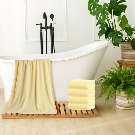 Premium Soft Linen Luxury Bath Towel, Cotton Fine Fiber Bath Towel Thick | Absorbent,Beach | Pool | Bath | Bathroom |Embossed Bear Shawl For Children With Strong Absorption Clearance