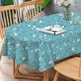 thumbnail image 2 of Oval Blue Floral Tablecloth,Flower Table Cloth, French Country Tablecover for Oval Tables 60 x 120,Perfect for Kitchen Dinner, Restaurant ,Holiday Picnic Party Table Cover, 2 of 5
