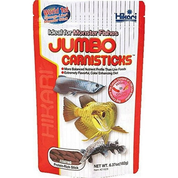 Hikari Jumbo Carnisticks Floating Fish Food, 6.37 Oz